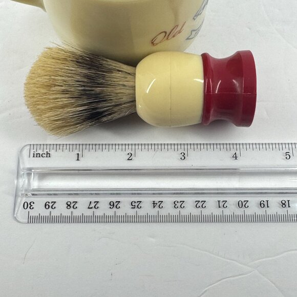 Old Spice Shulton Shaving Mug Ship Friendship & Ever Ready Brush Vintage Set - Picture 6 of 8